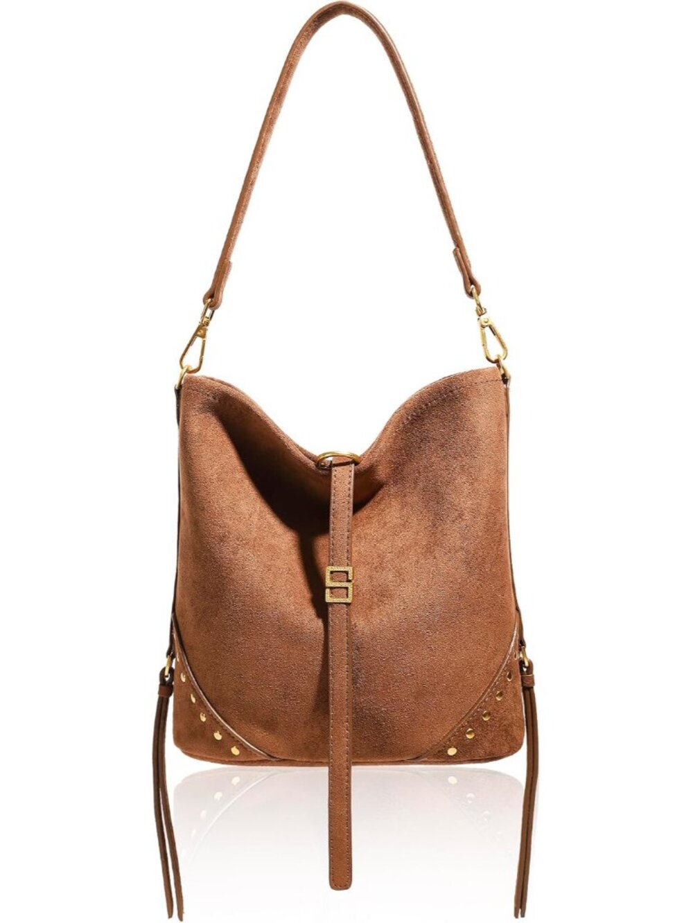 Bucket Bag for Women, Suede Crossbody Bag Tote Bags, Women's Shoulder Handbag, V